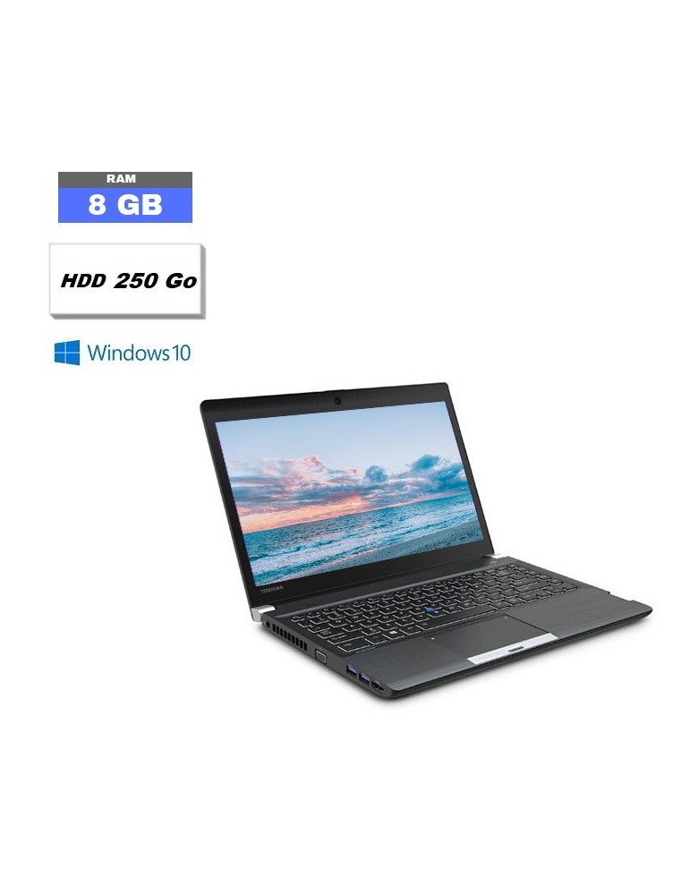 TOSHIBA R30 - Windows 10 - INTEL Core i3 - RAM 8 Go - HDD 250 Go - 040705