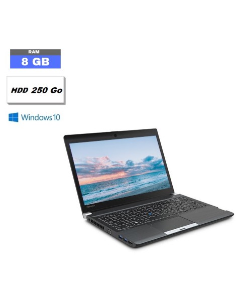 TOSHIBA R30 - Windows 10 - INTEL Core i3 - RAM 8 Go - HDD 250 Go - 040705